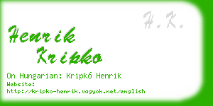 henrik kripko business card