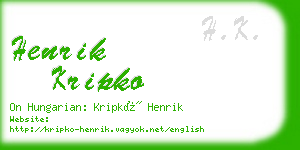 henrik kripko business card